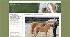 Desktop Screenshot of haflinger-news.de